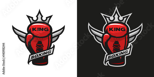 Boxing King. Boxing glove logo.