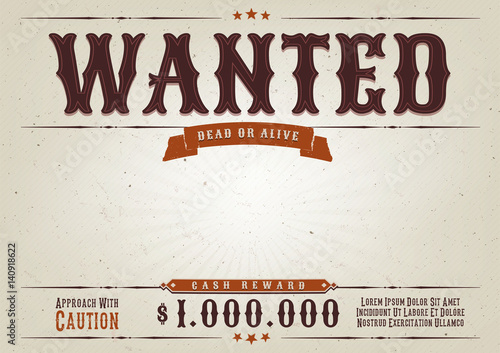 Wanted Western Movie Poster photo