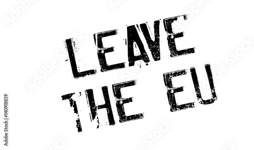 Leave The Eu rubber stamp. Grunge design with dust scratches. Effects can be easily removed for a clean, crisp look. Color is easily changed.