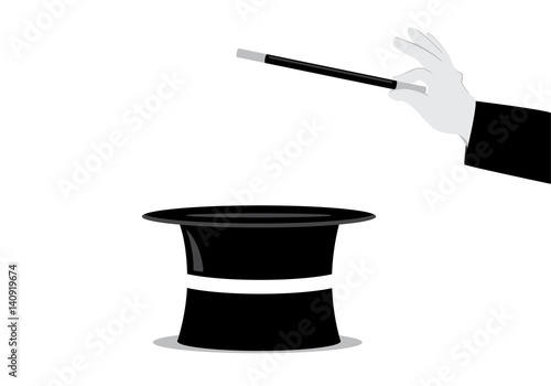 magician show hat illustration
