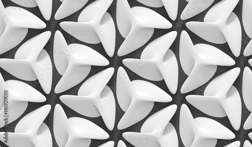 White shaded abstract geome...