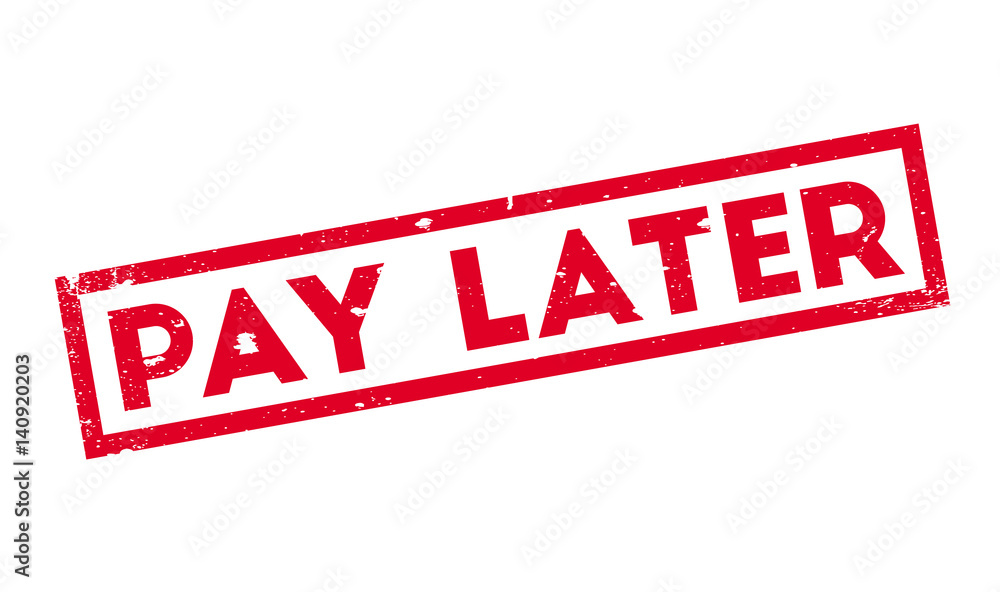 Pay Later rubber stamp. Grunge design with dust scratches. Effects can be easily removed for a clean, crisp look. Color is easily changed. Pay Later rubber stamp. Grunge design with dust scratches. Effects can be easily removed for a clean, crisp look. Color is easily changed.