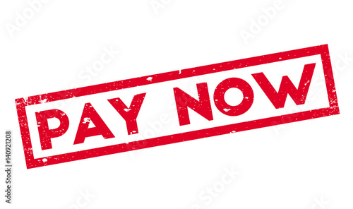Pay Now rubber stamp. Grunge design with dust scratches. Effects can be easily removed for a clean, crisp look. Color is easily changed.