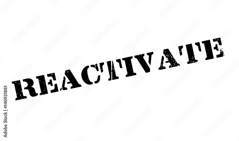 Reactivate rubber stamp. Grunge design with dust scratches. Effects can be easily removed for a clean, crisp look. Color is easily changed. Reactivate rubber stamp. Grunge design with dust scratches. Effects can be easily removed for a clean, crisp look. Color is easily changed.