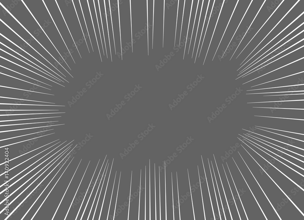 漫画 コミック風の集中線 背景素材 横長 黒系背景 Stock Illustration Adobe Stock
