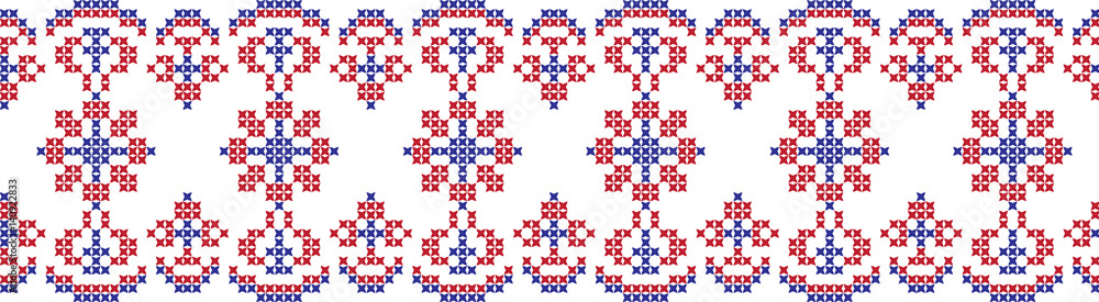 Obraz premium Embroidered cross-national pattern 