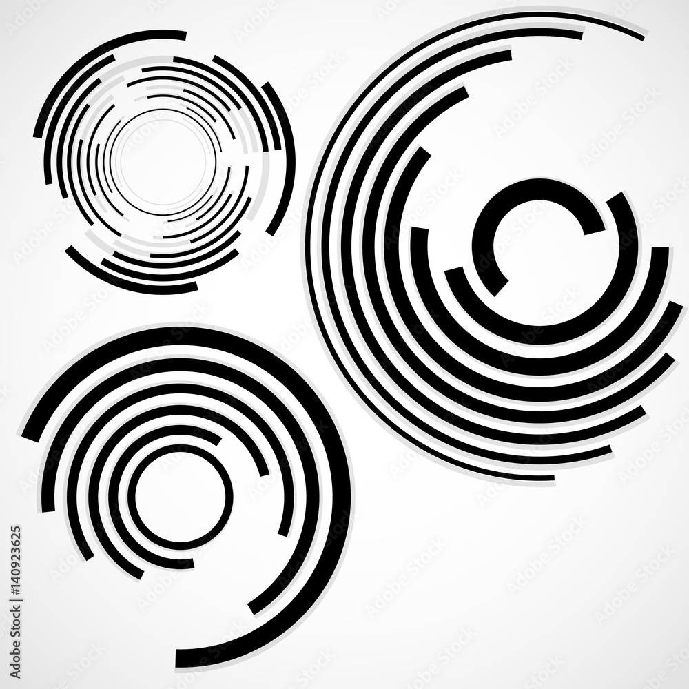 Abstract background of circles with lines, technology backdrop, geometric shapes Abstract background of circles with lines, technology backdrop, geometric shapes