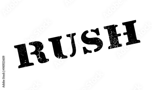 Rush rubber stamp. Grunge design with dust scratches. Effects can be easily removed for a clean, crisp look. Color is easily changed.