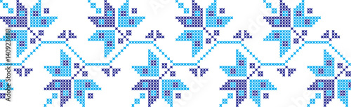 Embroidered cross-national pattern   © lililia