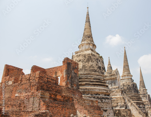 archaeological site at Ayutthaya in Thailand