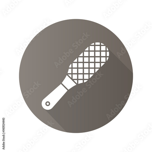 Foot rasp flat design long shadow icon