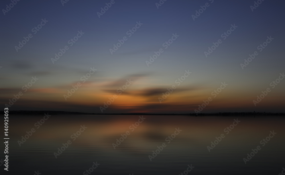 Naklejka premium Winter sunset