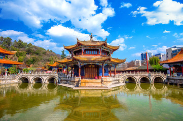 Wandcirkels China Yuantong tempel in Kunming Yunnan  © tawatchai1990