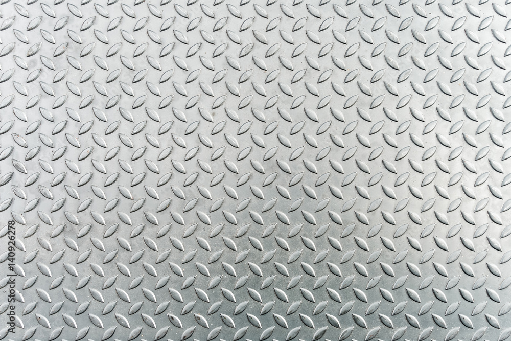 Steel checkerplate metal sheet, Metal sheet texture background. - obrazy, fototapety, plakaty 