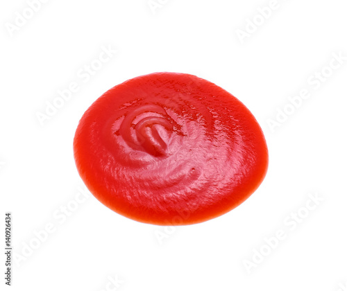 Closeup tomato sauce isolated on white background