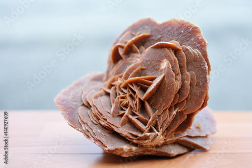 Photos Mineral desert rose on grey background
