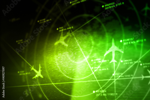 Abstract radar with targets