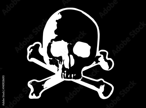 Vector illustration of Skull and cross bones