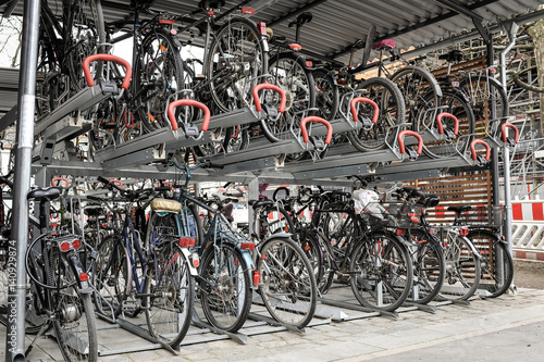 Abstellplatz für Fahrräder im Stadtzentrum