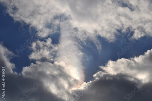 Fototapeta Naklejka Na Ścianę i Meble -  青空と雲、神の世界に続く道