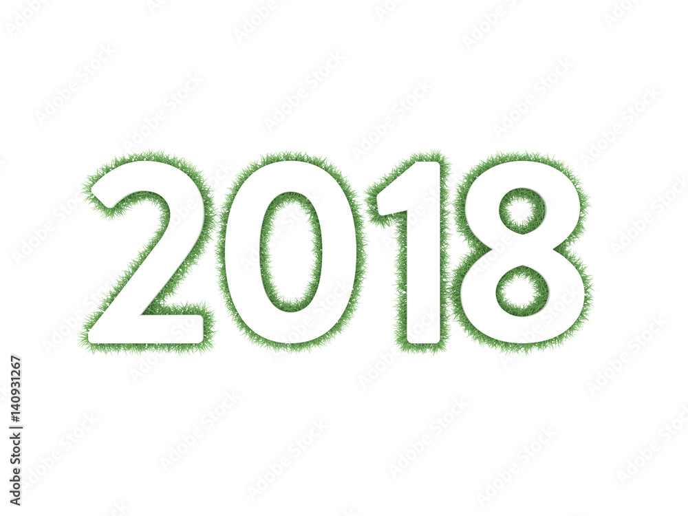 New Year 2018 - 3D Rendered Image New Year 2018 - 3D Rendered Image