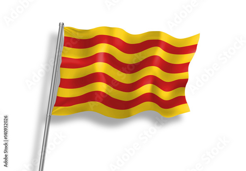 Drapeau de Catalogne en qualité vectorielle 