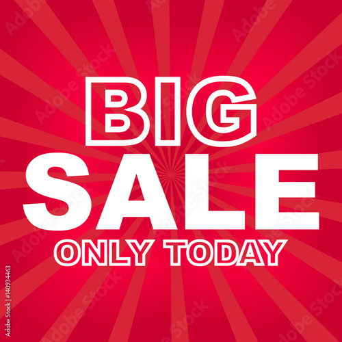 Vector illustration of Big sale banner design. Sale and discounts