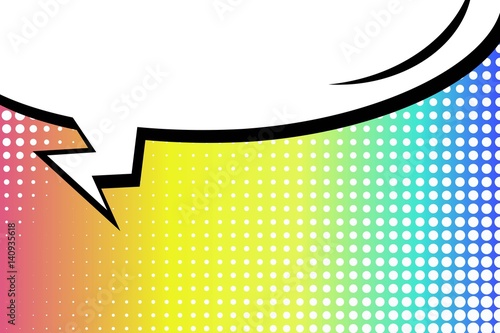 Abstract creative concept vector comic pop art style blank, layout template with clouds beams and isolated dots background. For sale banner, empty speech bubble set, illustration halftone book design.