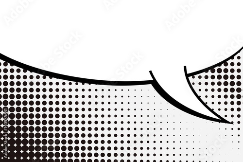 Abstract creative concept vector comic pop art style blank, layout template with clouds beams and isolated dots background. For sale banner, empty speech bubble set, illustration halftone book design.