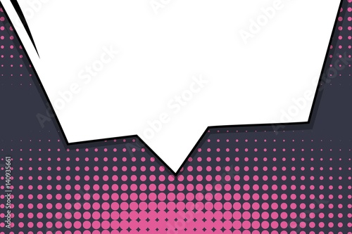 Abstract creative concept vector comic pop art style blank, layout template with clouds beams and isolated dots background. For sale banner, empty speech bubble set, illustration halftone book design.