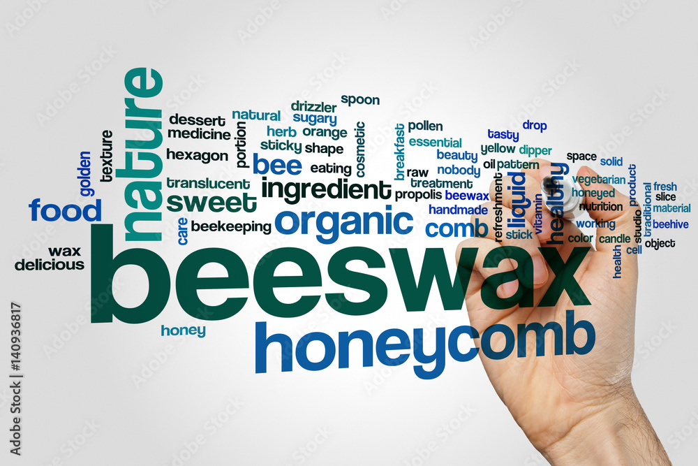 Beeswax word cloud concept on grey background Beeswax word cloud concept on grey background