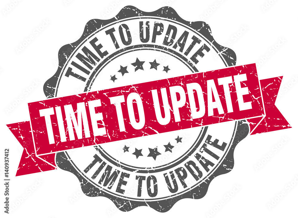 Fototapeta premium time to update stamp. sign. seal