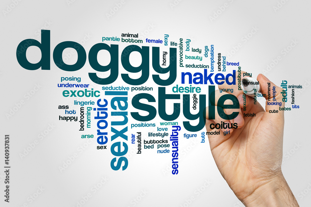 Doggy style word cloud on grey background Doggy style word cloud on grey background