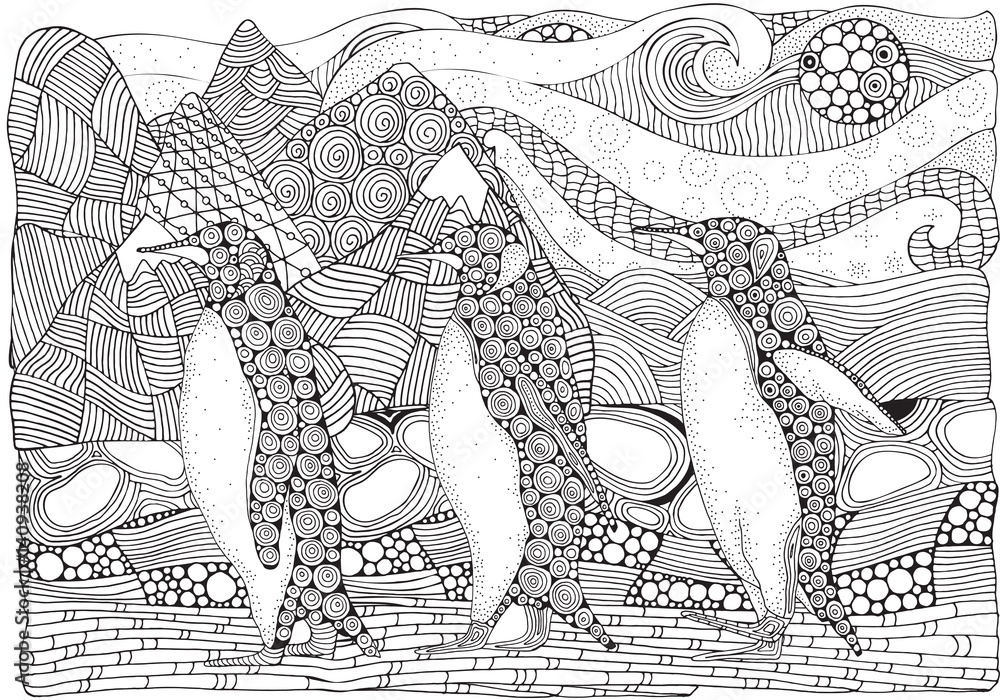 Obraz premium Family of Emperor Penguin