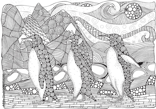 Family of Emperor Penguin