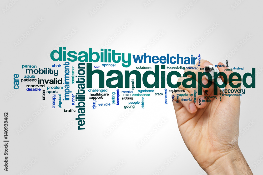 Handicapped word cloud concept Handicapped word cloud concept