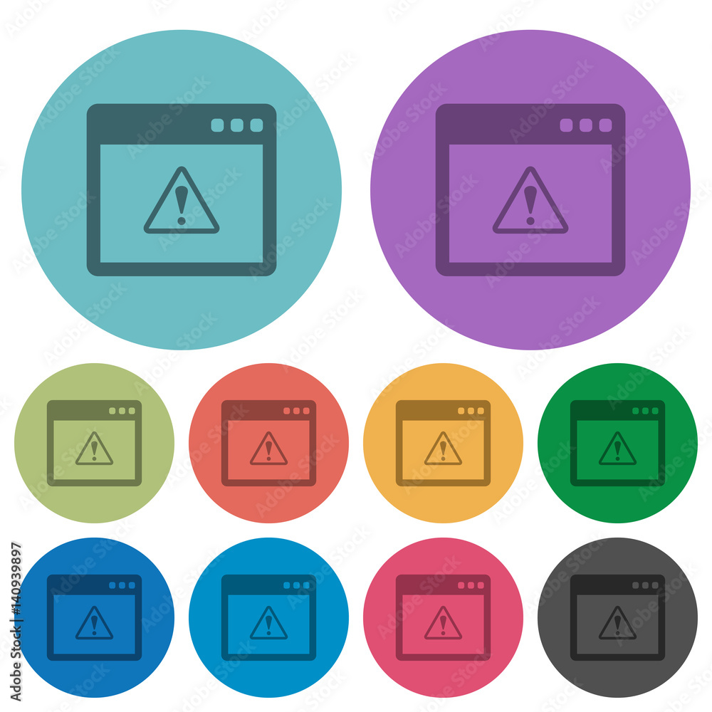 Application warning color darker flat icons