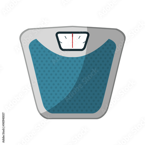 weight scale icon over white background. colorful design. vector illustration