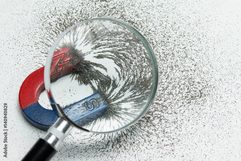 attracting iron power with force through magnifying
