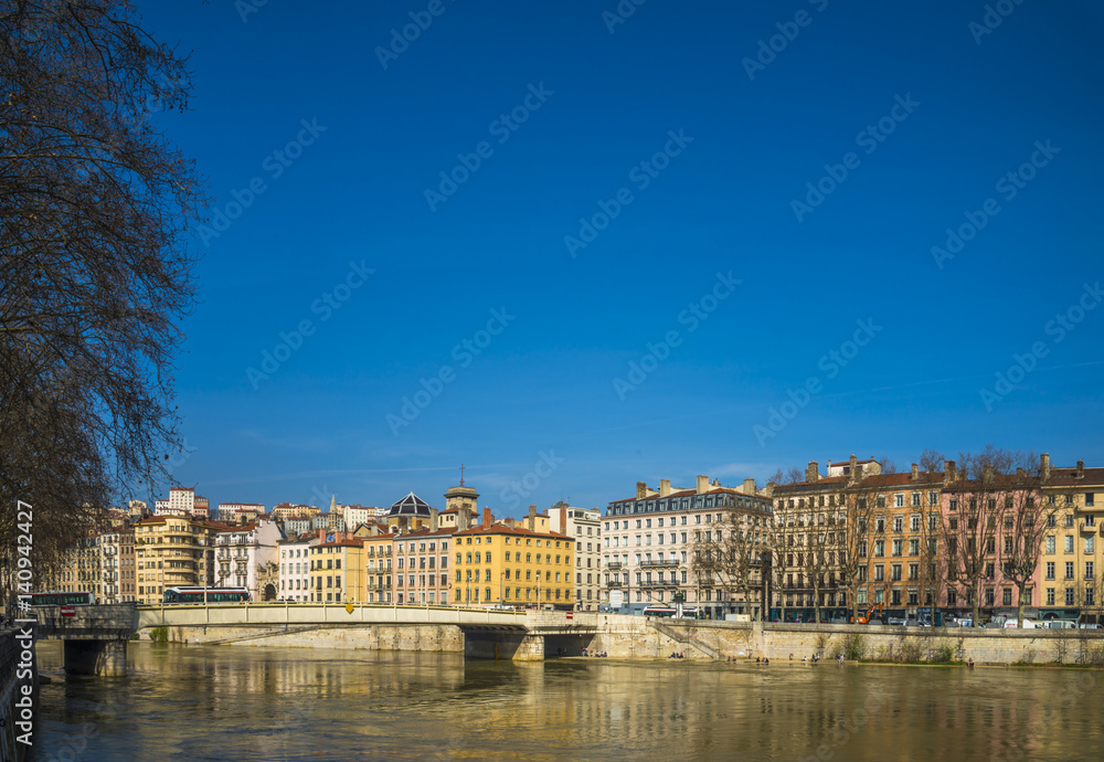 Fototapeta premium Lyon et la Saône
