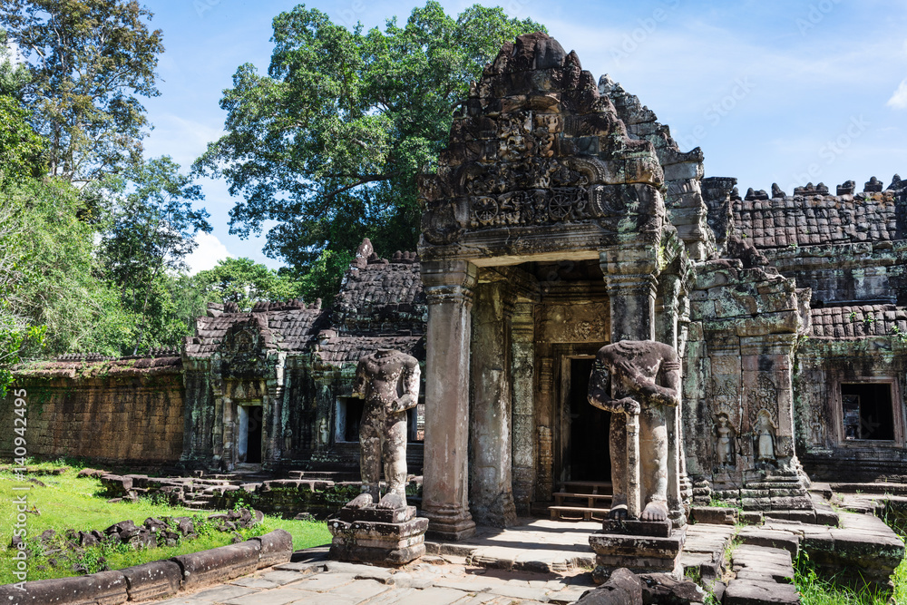 entrance to ancient Preah Khan temple, Cambodia