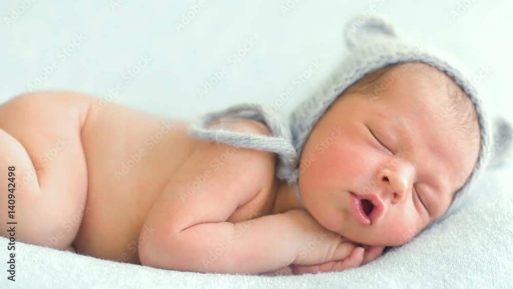 naked baby sleeping on the bed naked baby sleeping on the bed