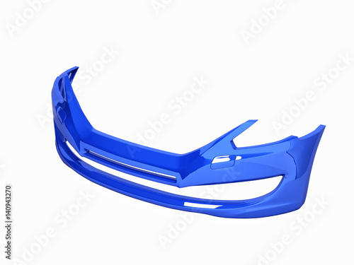 front bumper of the car without shadow on white background 3d photo