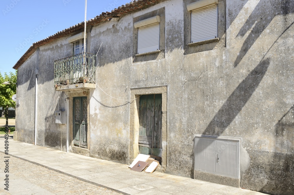 House almost in ruins  in Valenca do Minho, Portugal