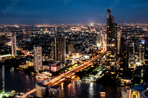 Night top view of Bangkok  © erika