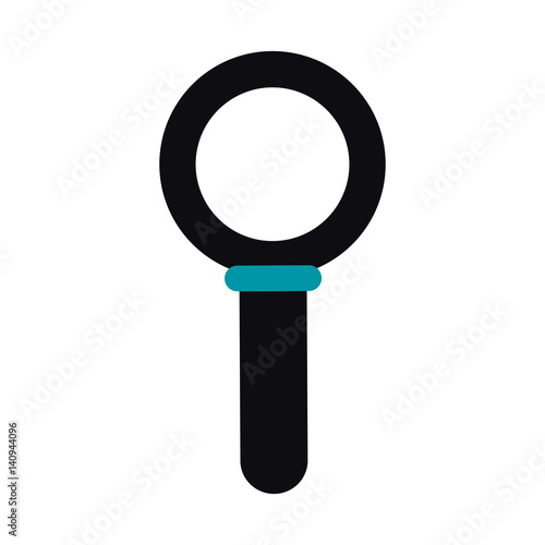 magnifying glass icon over white background. colorful design. vector illustration