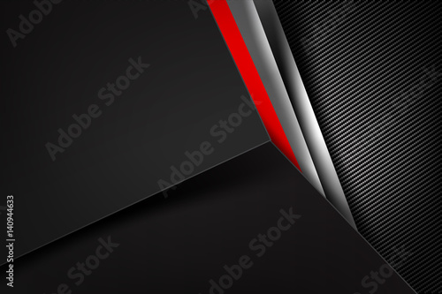 Abstract background dark with carbon fiber texture vector illustration eps10 017