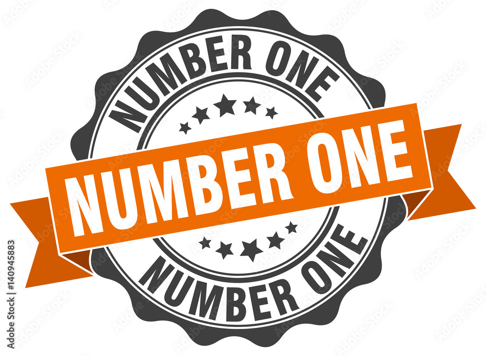 Fototapeta premium number one stamp. sign. seal