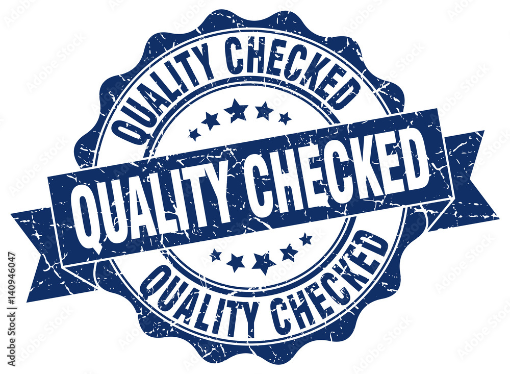 Obraz premium quality checked stamp. sign. seal