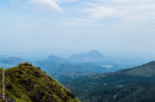 People Marveling at the Horizon Vista at Little Adam   s Peak in Ella  Sri Lanka